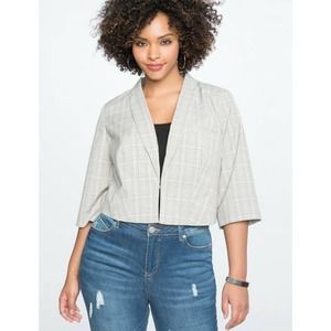 NWT Eloquii Plaid Cropped Blazer size 22